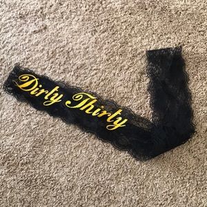 Dirty thirty lace sash